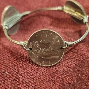 Coin Design Silver Bracelet